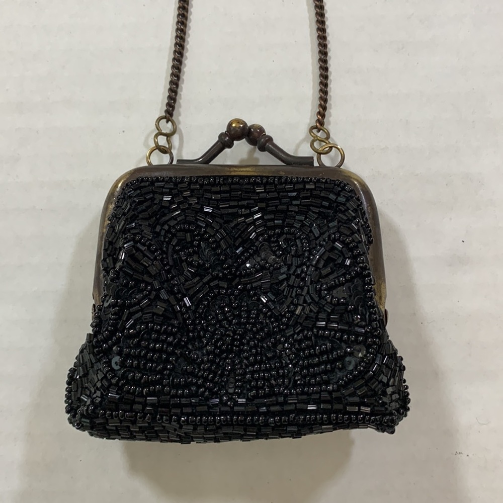 Vintage/Antique Beaded Crossbody Coin Purse - Picture 2 of 6